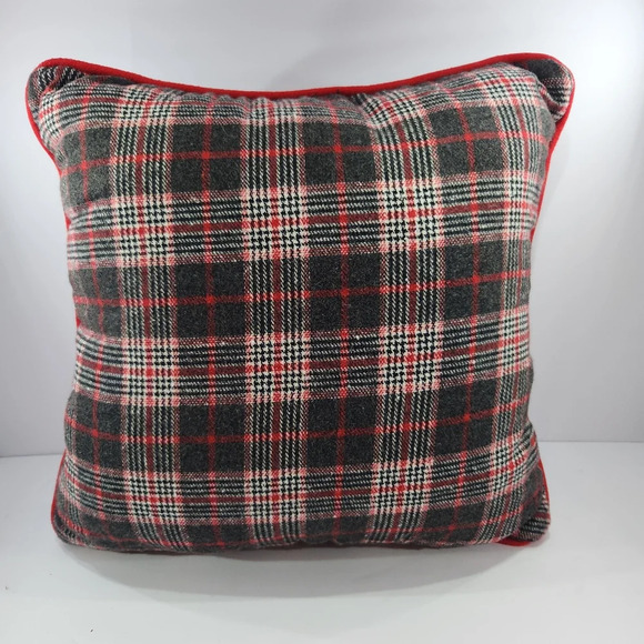 Snowflake Jingle Bells Holiday Winter Christmas Decorative Throw Pillow - Picture 3 of 4